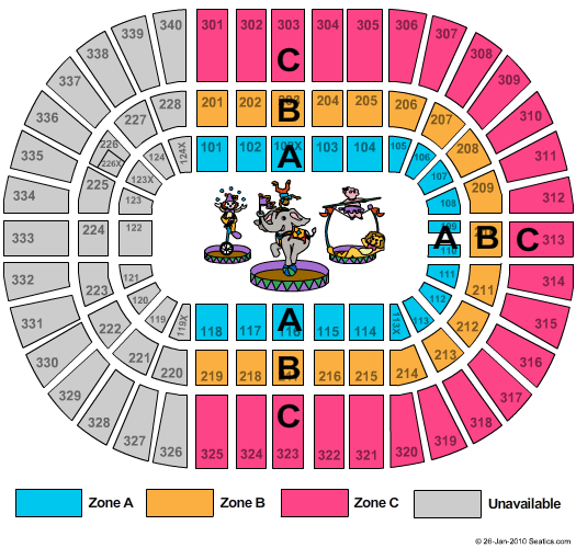 Nassau Veterans Memorial Coliseum Circus Zone Seating Chart